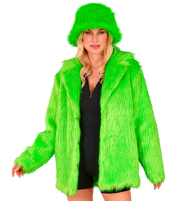 Neon Green Plush Jacket