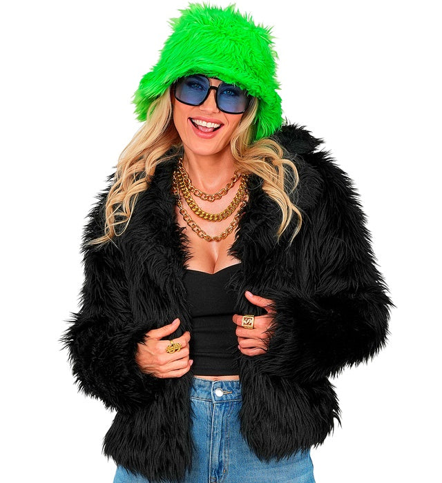 Black Plush Woman Jacket