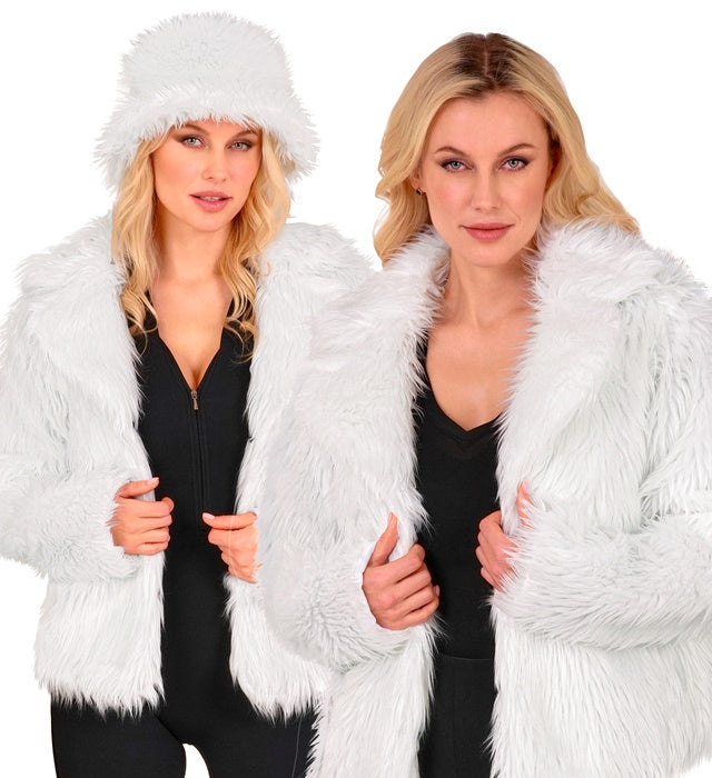 White Plush Woman Jacket