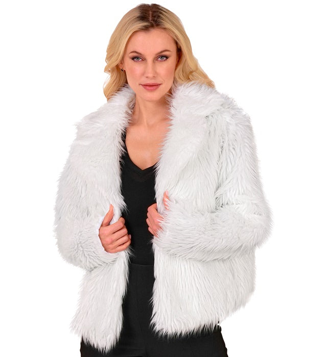 White Plush Woman Jacket