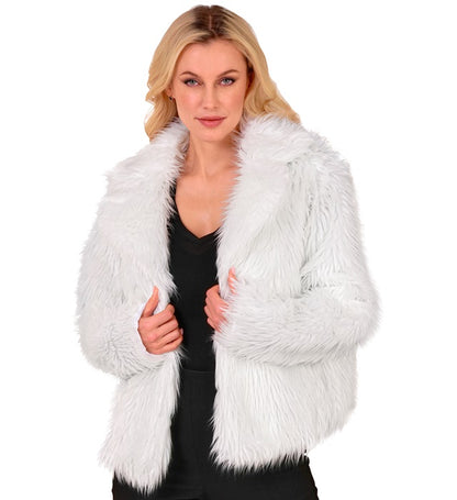 White Plush Woman Jacket