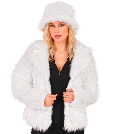 White Plush Woman Jacket