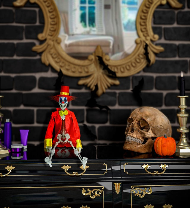 Horror Clown Skeleton 40 Cm - Movable Arms & Legs