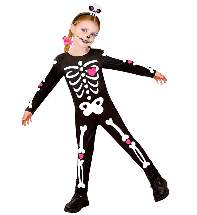 Skeleton  Jumpsuit, Bow Headband 