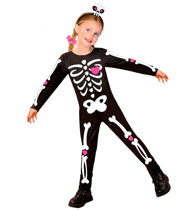 Skeleton  Jumpsuit, Bow Headband 