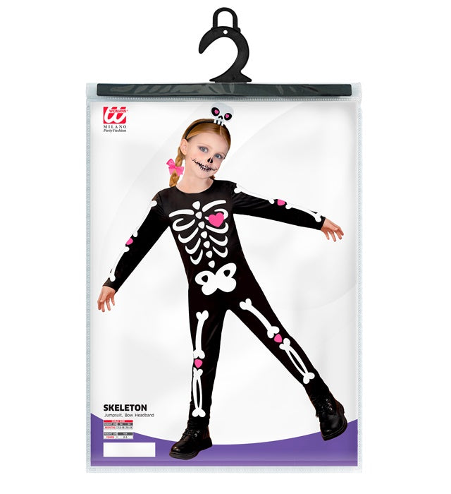 Skeleton  Jumpsuit, Bow Headband 