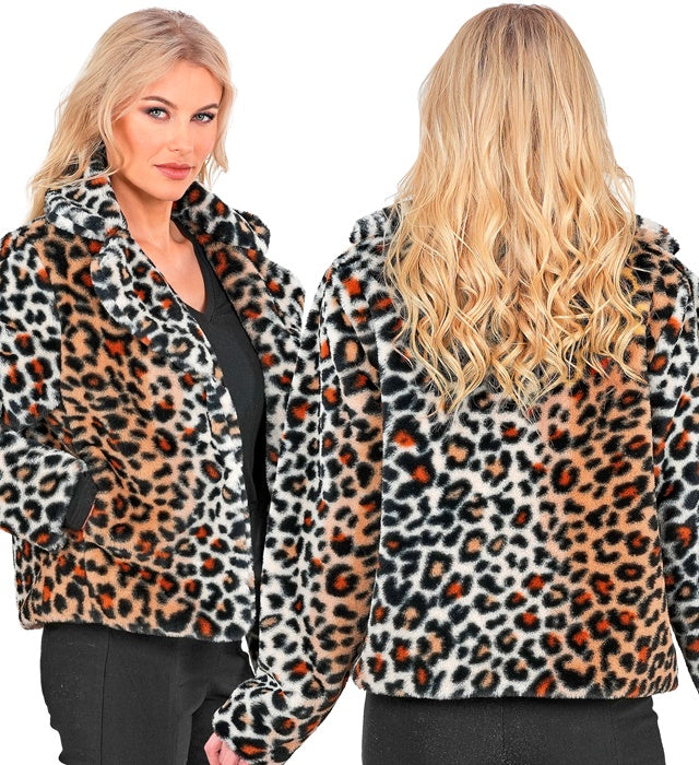 Animalier Leopard Plush Woman Jacket