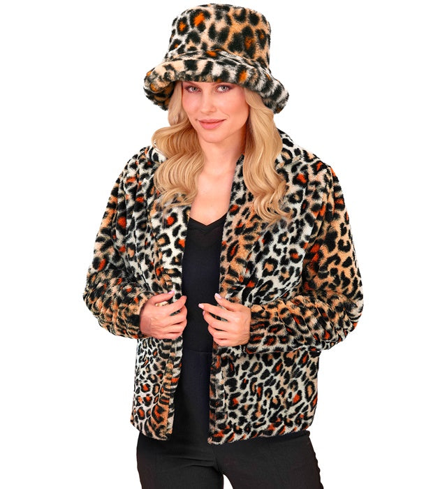 Animalier Leopard Plush Woman Jacket