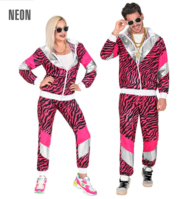80'S Pink Tiger Shell Suit  Jacket, Pants 