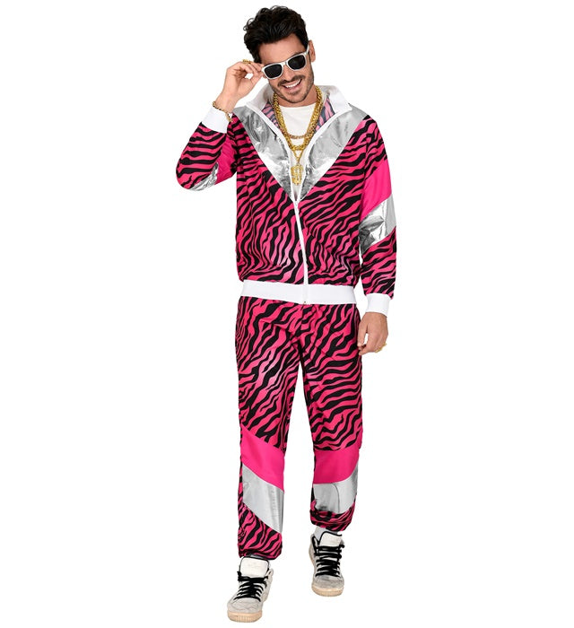 80'S Pink Tiger Shell Suit  Jacket, Pants 