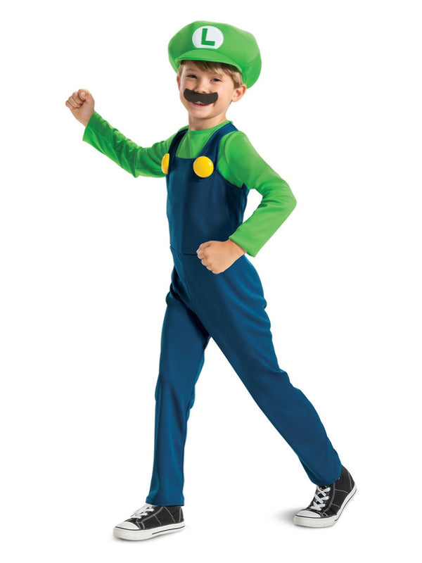 Nintendo Super Mario Brothers Luigi Costume Child