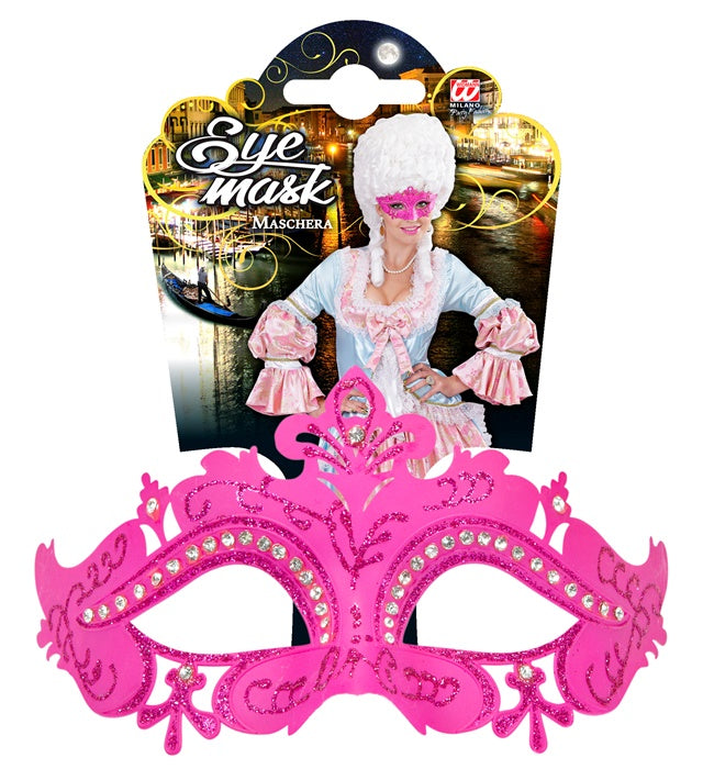 Pink Venice Eyemask  And Rhinestones