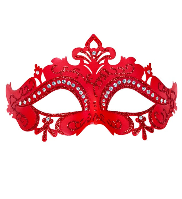 Red Venice Eyemask  And Rhinestones
