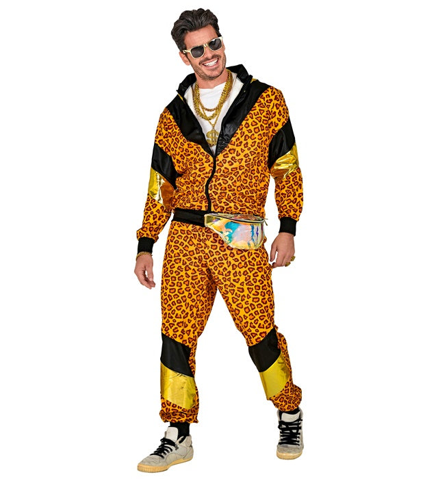 80'S Leopard Shell Suit  Jacket, Pants 