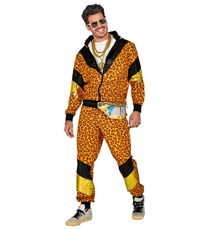 80'S Leopard Shell Suit  Jacket, Pants 