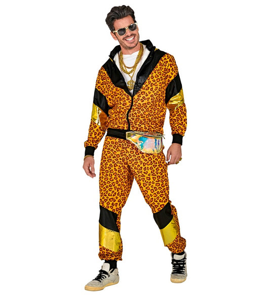 80'S Leopard Shell Suit  Jacket, Pants 