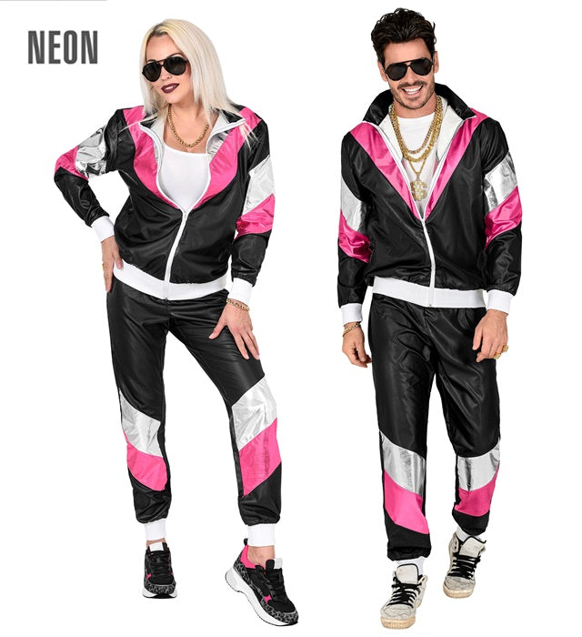 80'S Shining Leatherlook Shell Suit  Jacket, Pants 