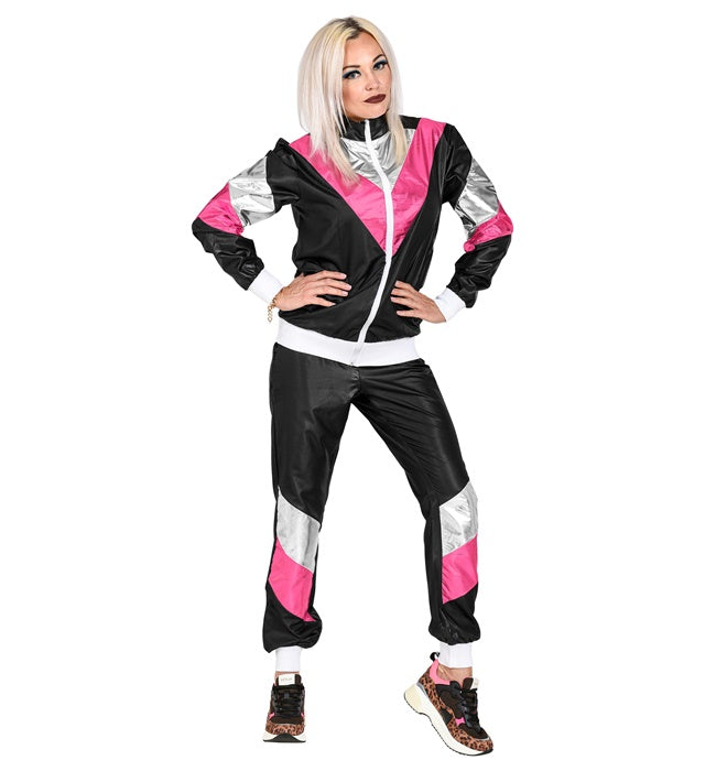 80'S Shining Leatherlook Shell Suit  Jacket, Pants 