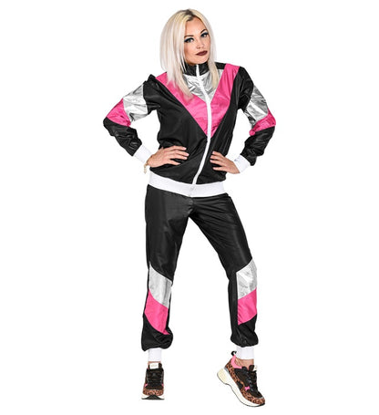 80'S Shining Leatherlook Shell Suit  Jacket, Pants 