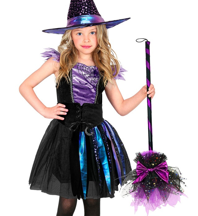 Broom Witch Purple 85 Cm 
