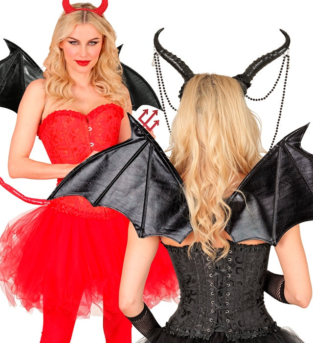 Wings Bat / Devil Black Bendable 84X36 Cm
