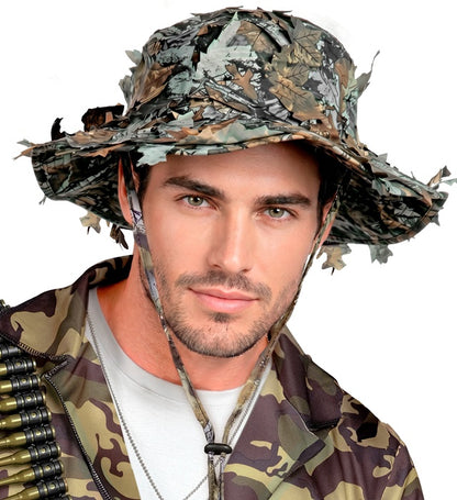 Hat Boonie Tactical With Leaves Camouflage