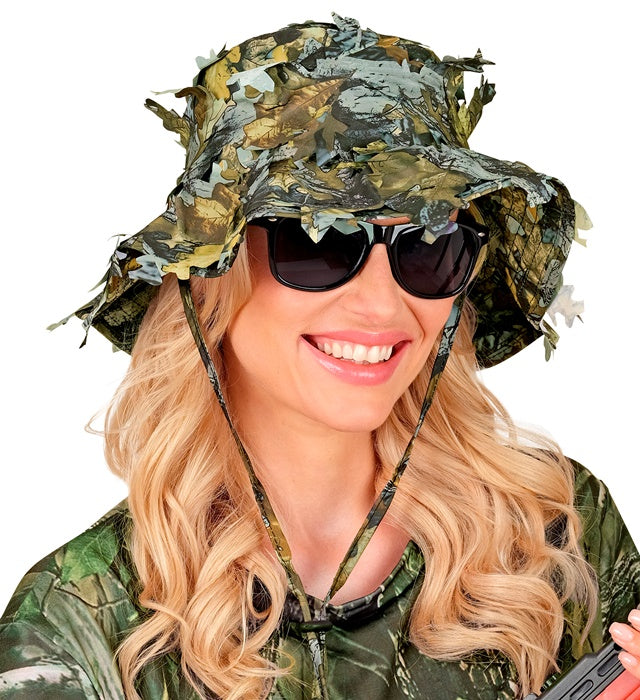 Hat Boonie Tactical With Leaves Camouflage