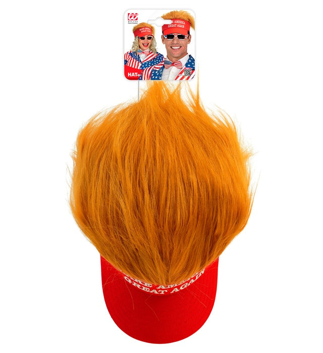 Visor With Plush Hair Make America Great Again 