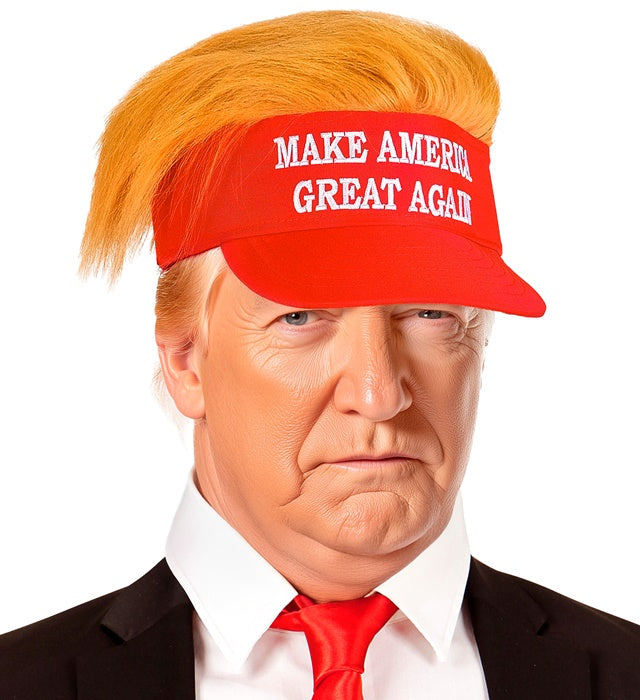Visor With Plush Hair Make America Great Again 