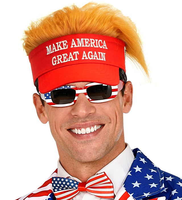Visor With Plush Hair Make America Great Again 