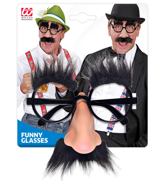 Glasses With Nose, Moustache & Eyebrows