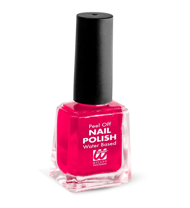 Display Box Of  12 Water Based Peel Off Pink Nail Polishes 8 Ml