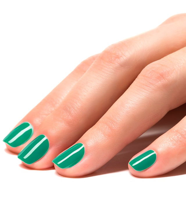 Display Box Of  12 Water Based Peel Off Green Nail Polishes 8 Ml