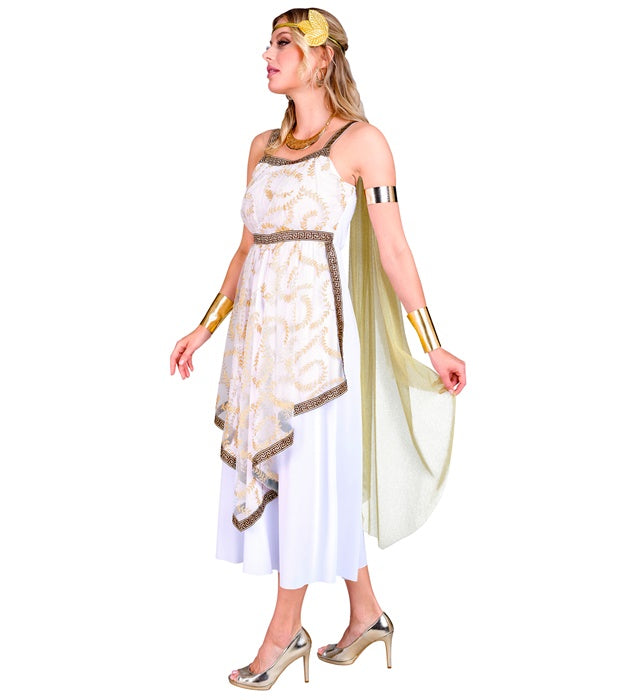 Greek Goddess  Toga Dress, Bracelets, Laurel Wreath 