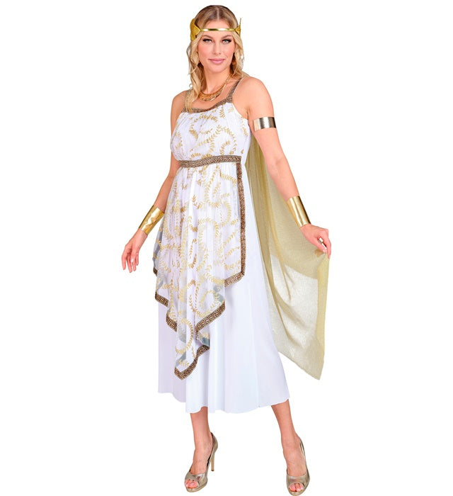 Greek Goddess  Toga Dress, Bracelets, Laurel Wreath 