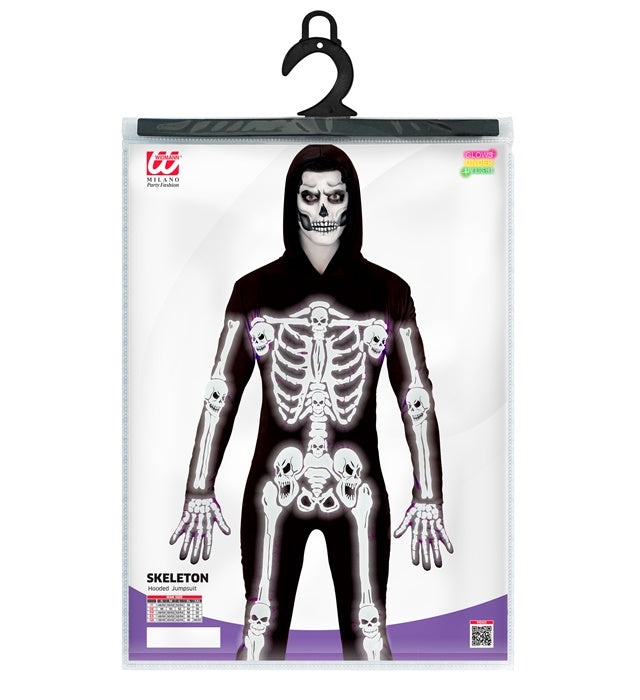 Skeleton  Hooded Jumpsuit 