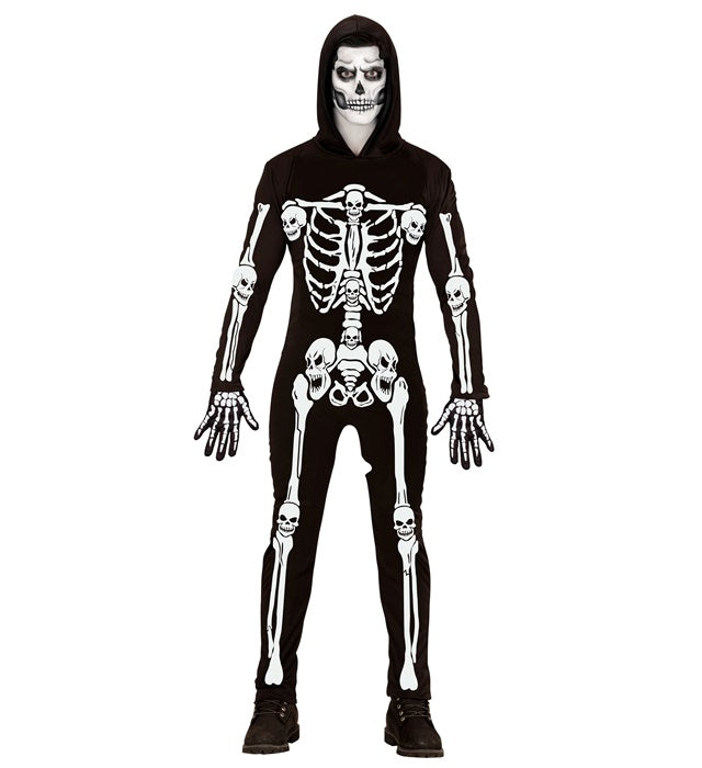 Skeleton  Hooded Jumpsuit 
