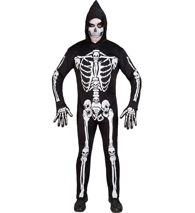 Skeleton  Hooded Jumpsuit 