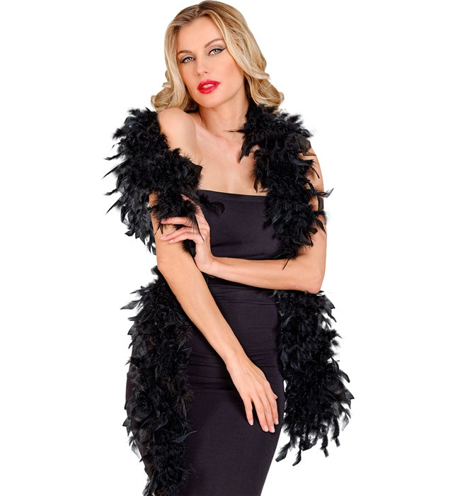 Black Feather Boa - 1,80 M - 80 G