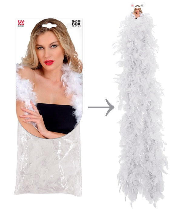 White Feather Boa - 1,80 M - 80 G