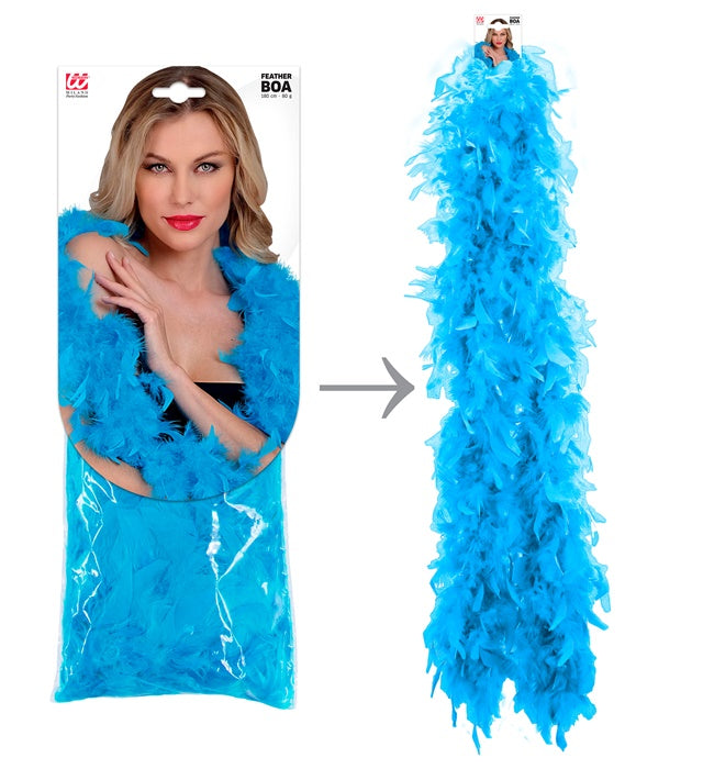 Azure Feather Boa - 1,80 M - 80 G