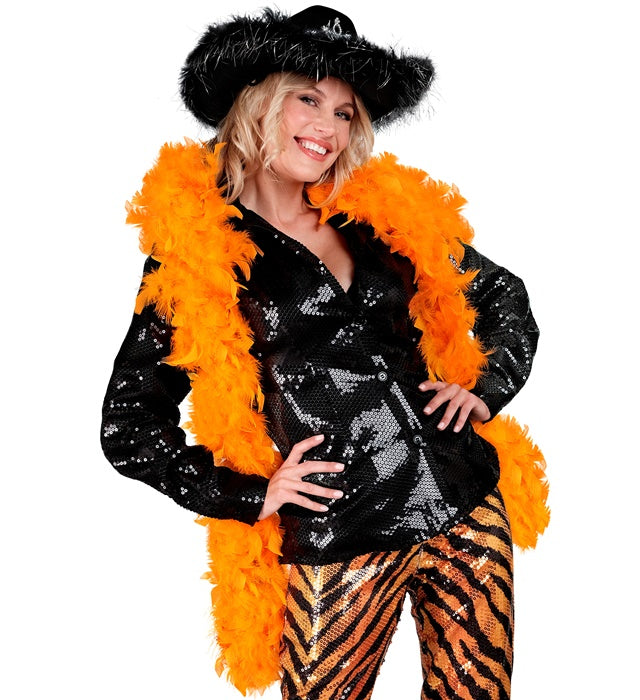 Orange Feather Boa - 1,80 M - 80 G