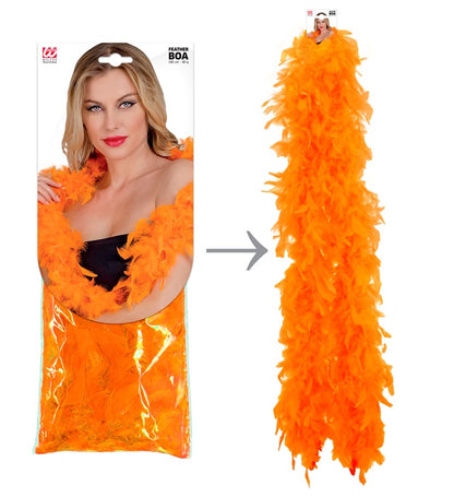 Orange Feather Boa - 1,80 M - 80 G