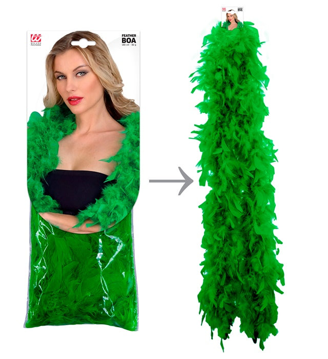 Green Feather Boa - 1,80 M - 80 G