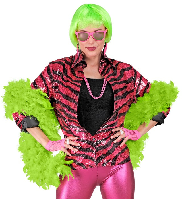 Lime Feather Boa - 1,80 M - 80 G