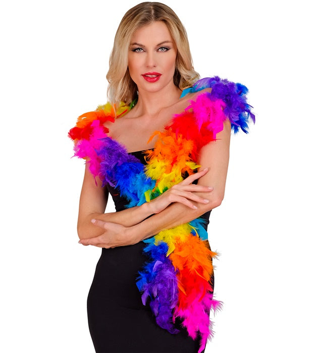 Rainbow Feather Boa - 1,80 M - 80 G