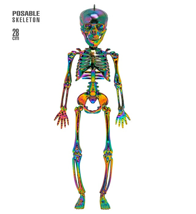 Skeleton Posable Metallic Rainbow 28 Cm
