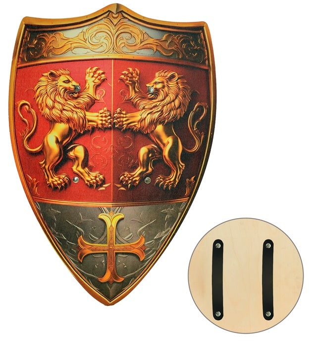 Shield Lionheart Wooden 50X32 Cm 