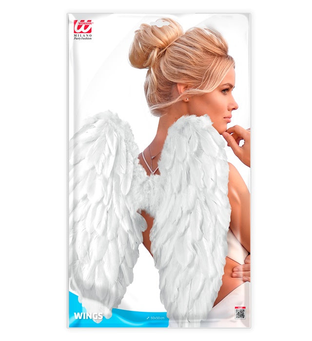 White Foldable Feather Wings 50X50 Cm