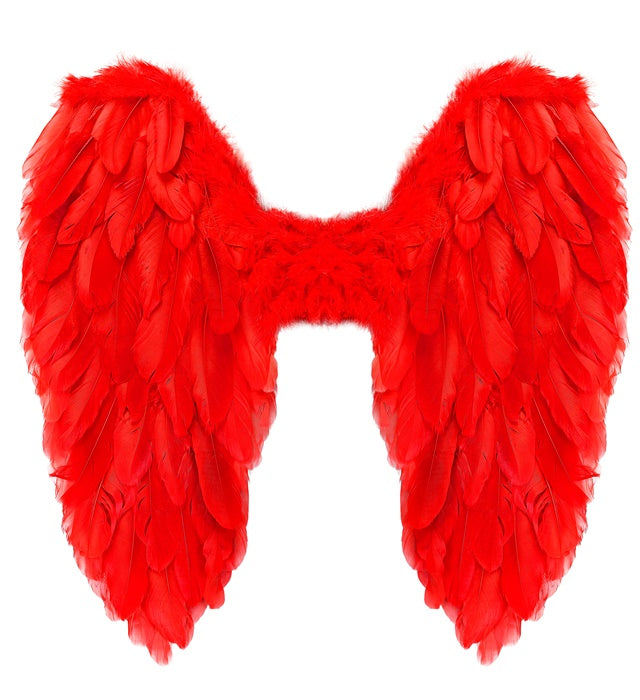 Red Foldable Feather Wings 50X50 Cm